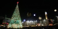 فيديو وصور|| إضاءة شجرة عيد الميلاد المجيد في غزة