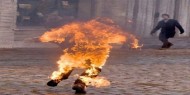 مواطن يحرق نفسه في دير البلح