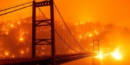 صور وفيديو| سماء برتقالية داكنة في سان فرانسيسكو الأمريكية بسبب حرائق الغابات