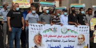 خاص بالفيديو والصور|| مجلس العمال في المحافظة الوسطى ينظم وقفة احتجاجية للمطالبة بحقوق عمال غزة