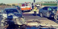 6 إصابات بحادث تصادم مركبتين غرب جنين