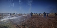 إصابة بالرصاص المطاطي وحالات اختناق خلال مواجهات مع الاحتلال شرق رام الله