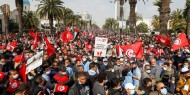 حركة النهضة التونسية تتظاهر دعما لحكومة هشام المشيشي