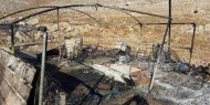 مواطنون يحرقون خيمة لمستوطنين في بيت لحم