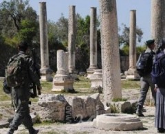 مستوطنون يقتحمون الموقع الأثري في سبسطية شمال غرب نابلس