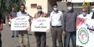 خاص بالصور والفيديو|| وقفة تضامنية مع الطواقم الطبية أمام مجمع الشفاء في غزة