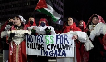 متضامنون مع فلسطين يتظاهرون ضد "أيباك" بمدينة نيويورك الأمريكية