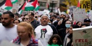 مظاهرة داعمة لفلسطين تزامنا مع اجتماع وزاري أوروبي في بروكسل