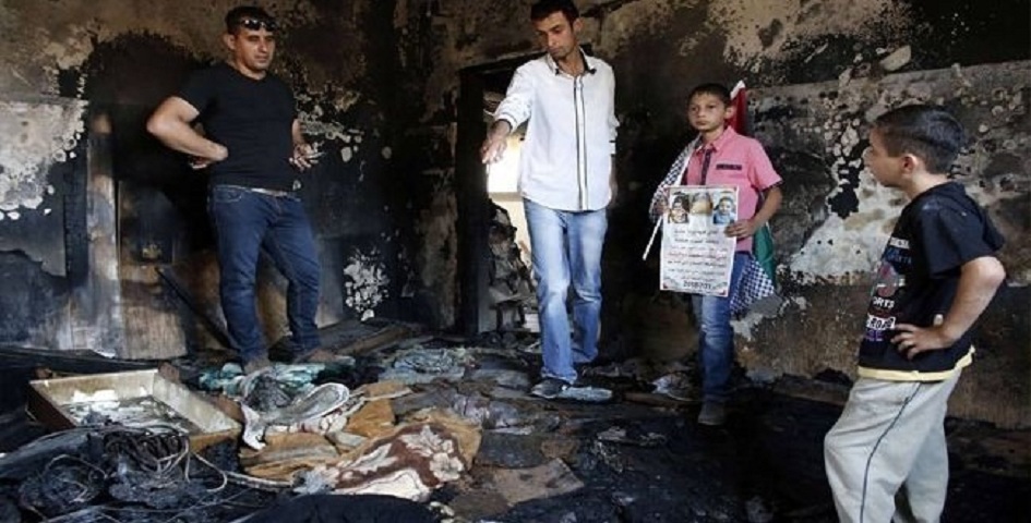 من جريمة حرق العائلة عام 2015 "ارشيفية"